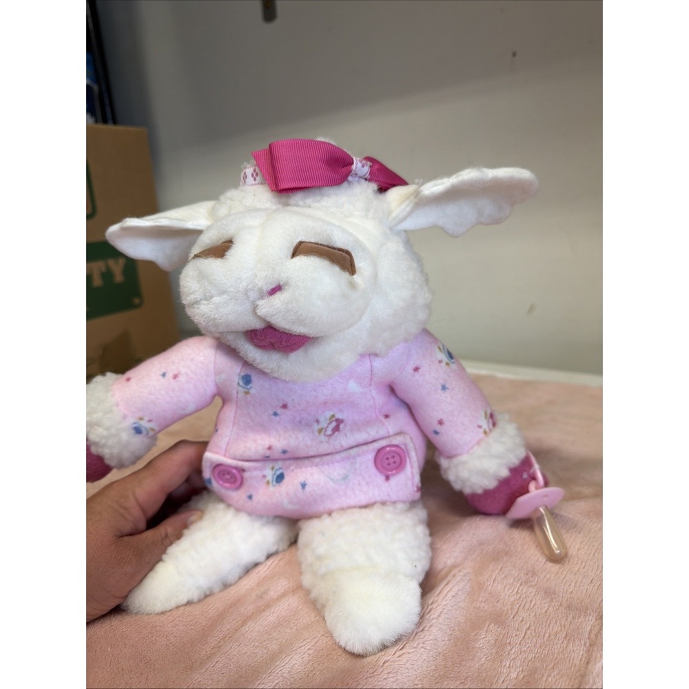 1990 Vintage Shari Lewis "Baby Lamb Chop" Pink Plush Hand Puppet w/Baby Pacifier